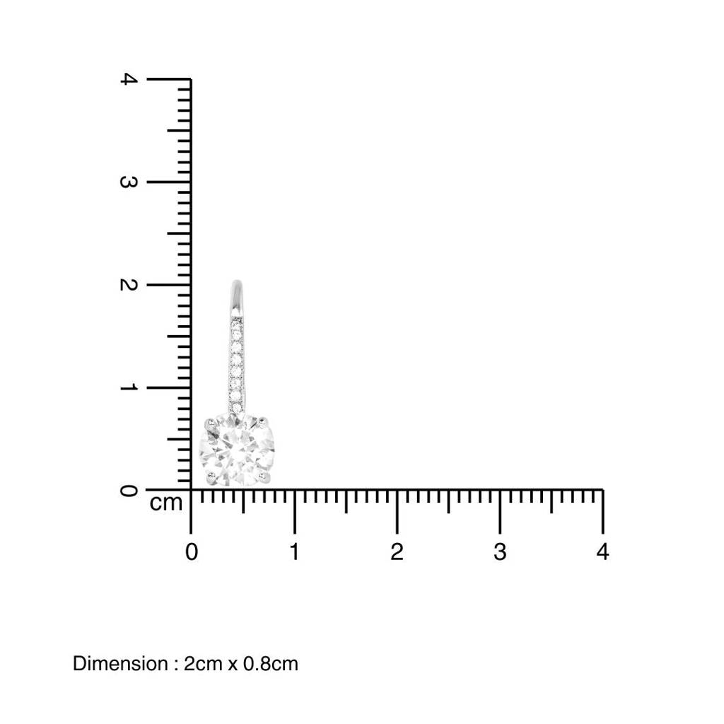 925 Sterling Silver Solitaire Magnetic Zircon Earrings : RJSPER40