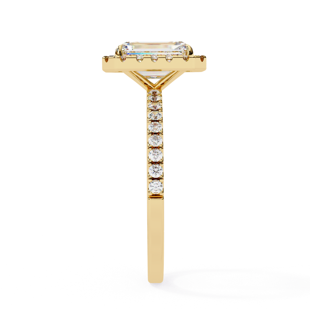 2Ct Radiant Cut Lab Grown Diamond Engagement Ring : ZY-028