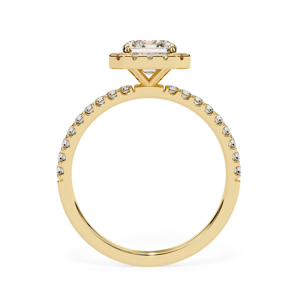 2Ct Radiant Cut Lab Grown Diamond Engagement Ring : ZY-028