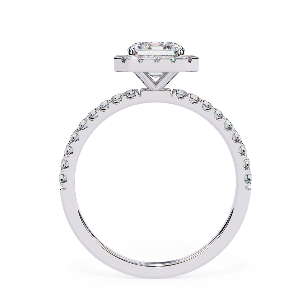 2Ct Radiant Cut Lab Grown Diamond Engagement Ring : ZY-028