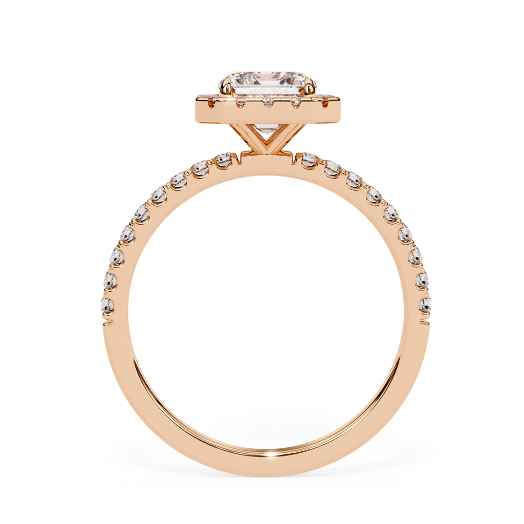 2Ct Radiant Cut Lab Grown Diamond Engagement Ring : ZY-028