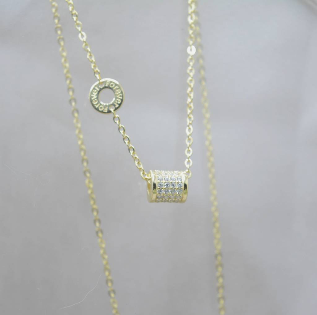 Stardust Cylinder Pendant Necklace : 1216