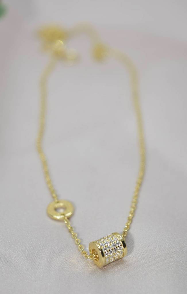 Stardust Cylinder Pendant Necklace : 1216