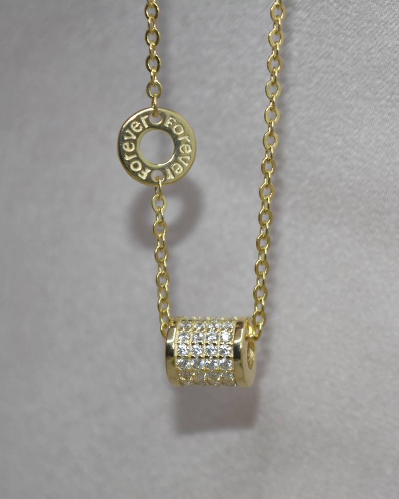 Stardust Cylinder Pendant Necklace : 1216