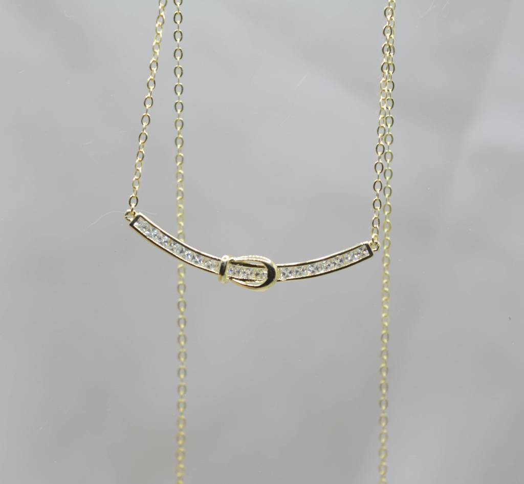 Glam Dash Necklace: Sterling Silver : 1219