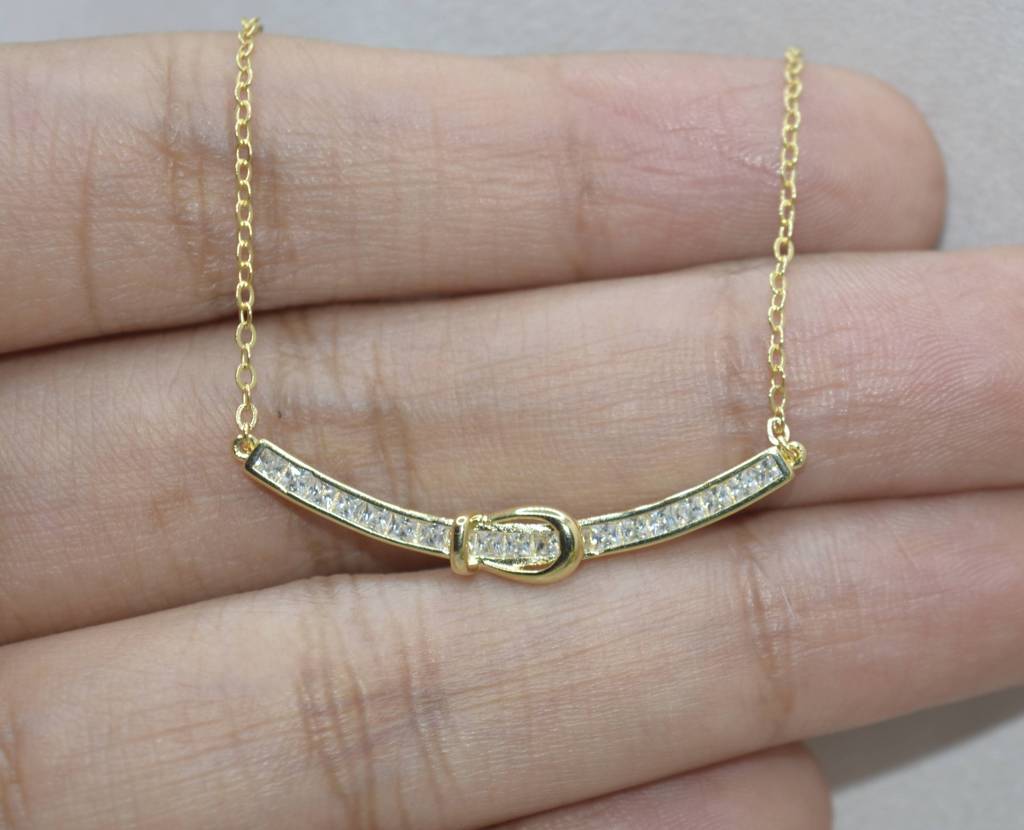 Glam Dash Necklace: Sterling Silver : 1219