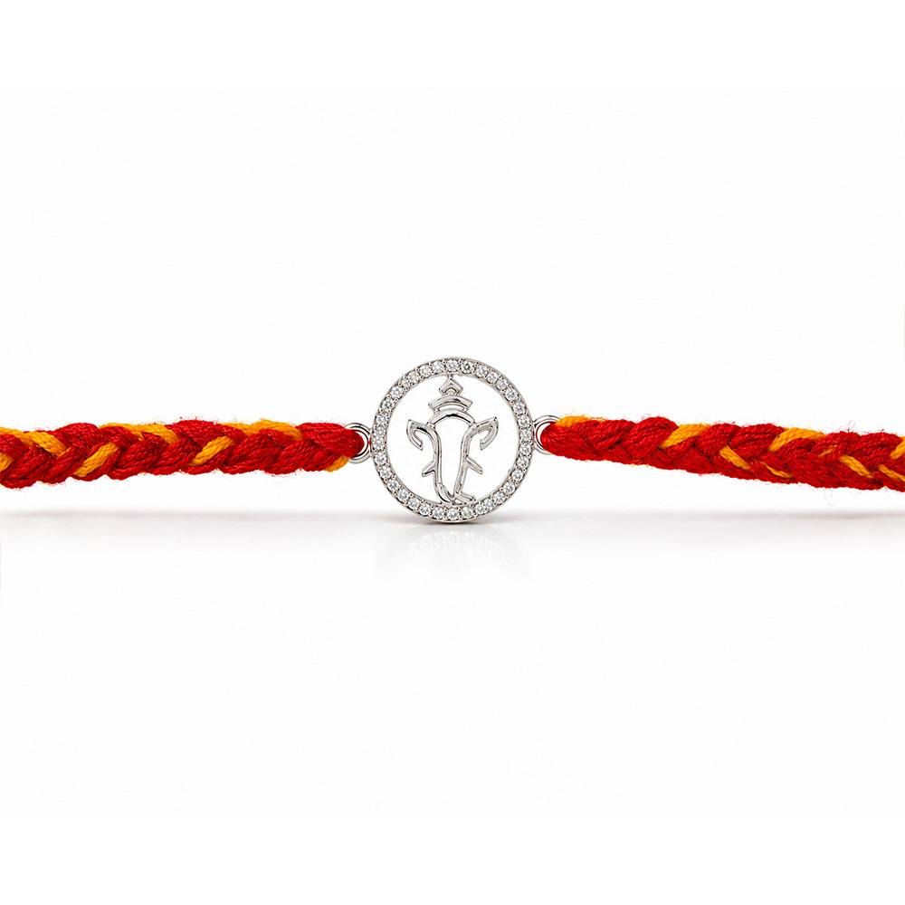 Divine Ganesha Halo 925 Sterling Silver Rakhi : 1013382