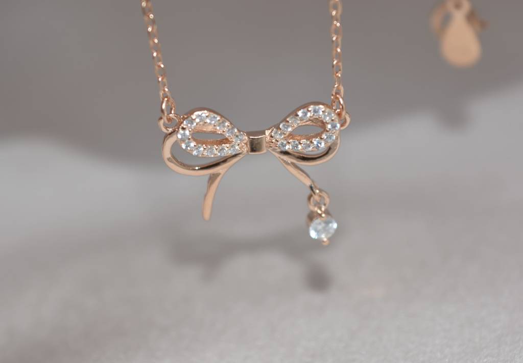 Twinkle Bow Chain Necklace : 1220