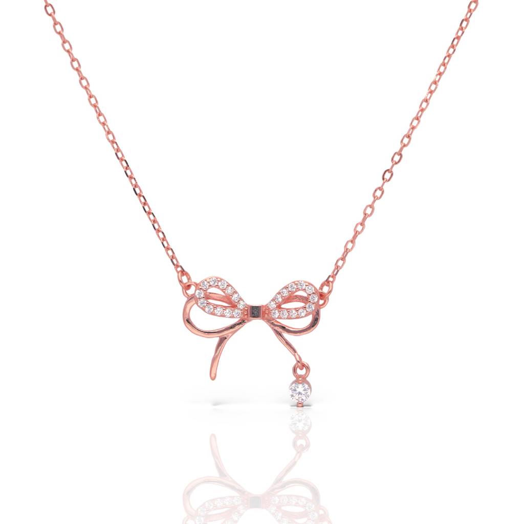 Twinkle Bow Chain Necklace : 1220