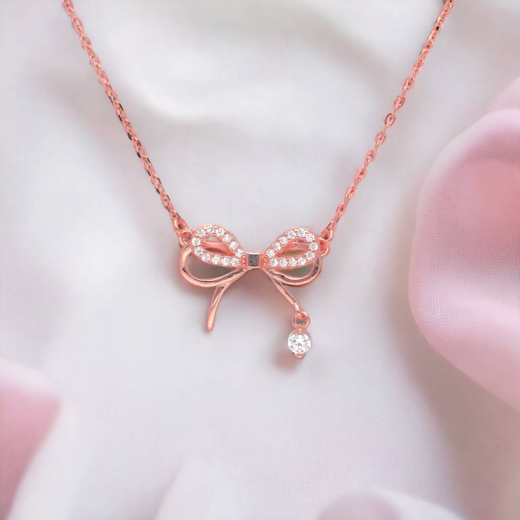 Twinkle Bow Chain Necklace : 1220