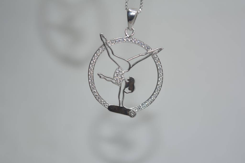 925 Silver Athlete Pendant Necklace : 1245