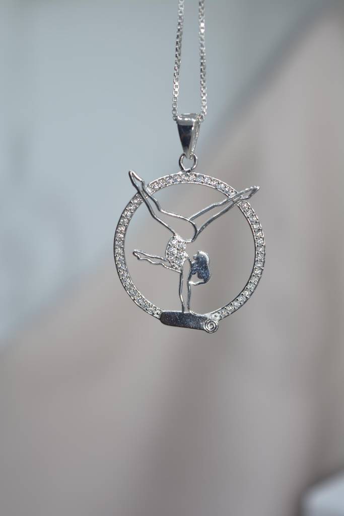 925 Silver Athlete Pendant Necklace : 1245