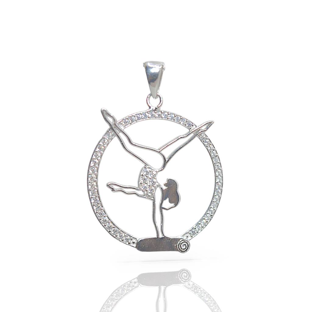 925 Silver Athlete Pendant Necklace : 1245