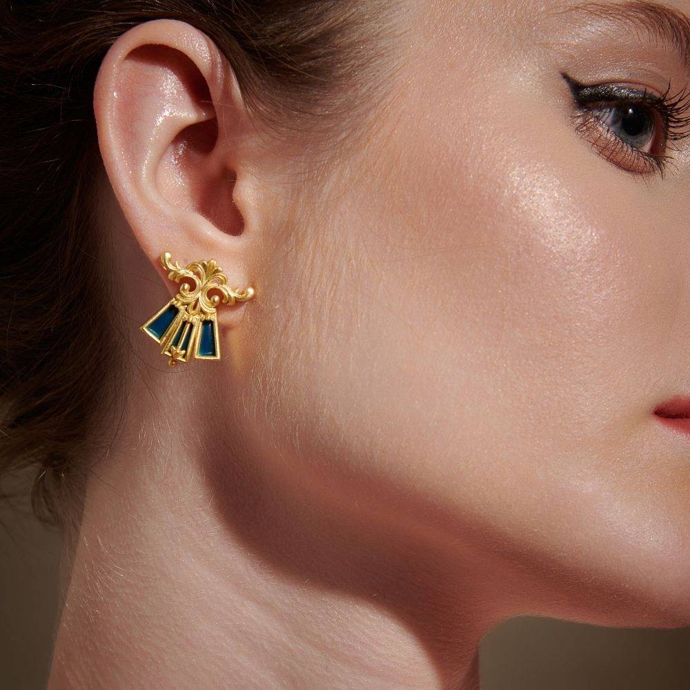 Floral Scroll Earrings