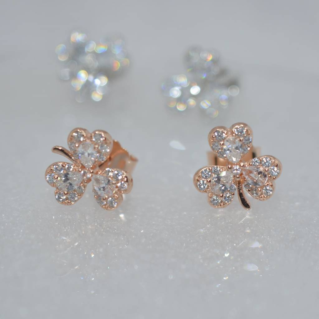 925 Sterling Silver Hearty Leaf Earrings : 1258