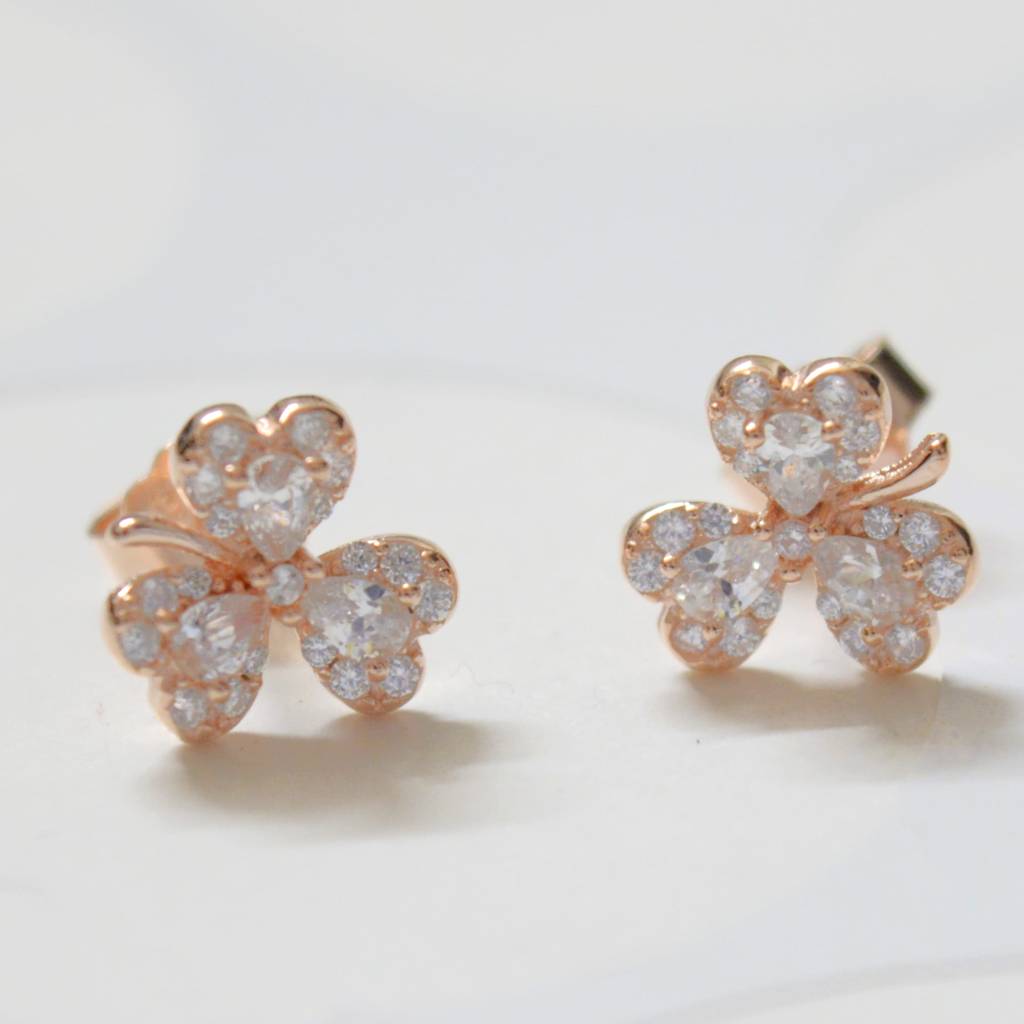 925 Sterling Silver Hearty Leaf Earrings : 1258