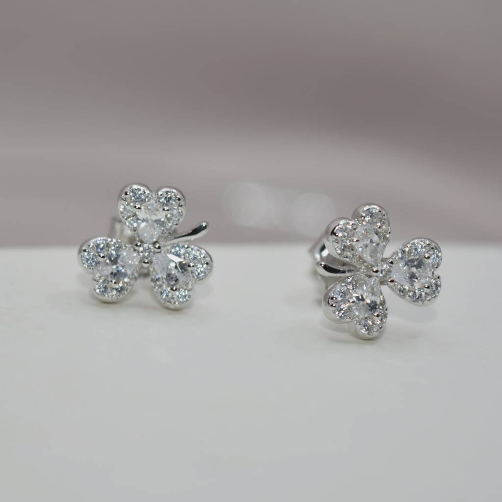 925 Sterling Silver Hearty Leaf Earrings : 1258