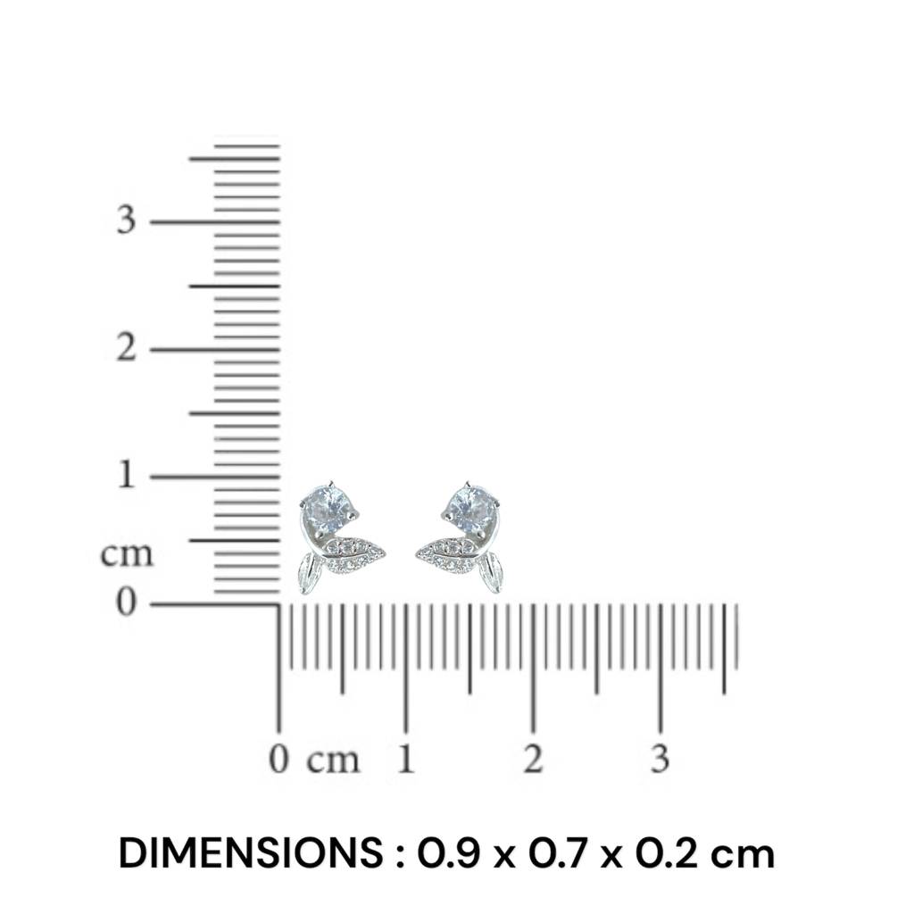 Fin-Tastic Stud Earrings In 925 Sterling Silver : 1259
