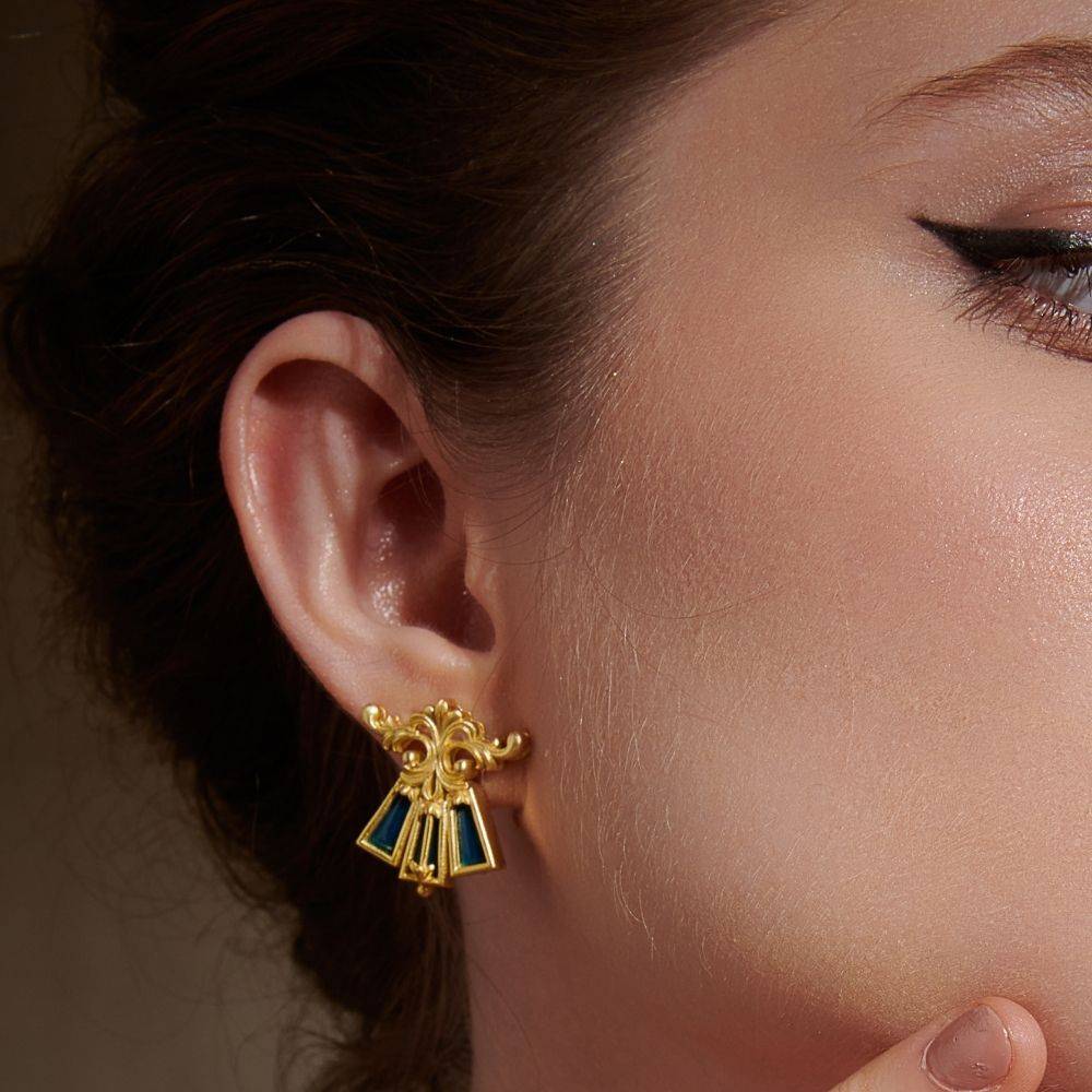 Floral Scroll Earrings