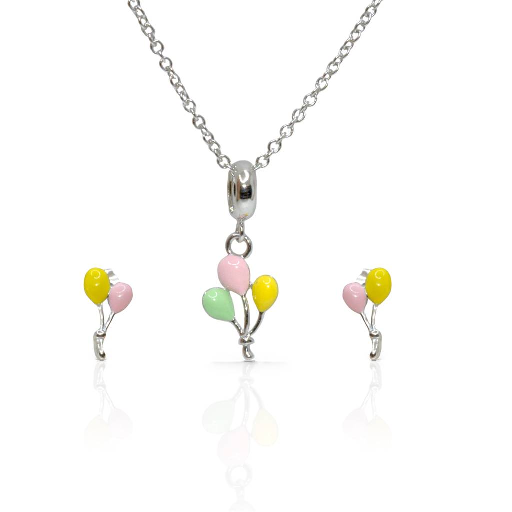 Silver Small Stacked Dragonfly Necklace in Pastel Silver Small Stacked Dragonfly Necklace in Pastel
