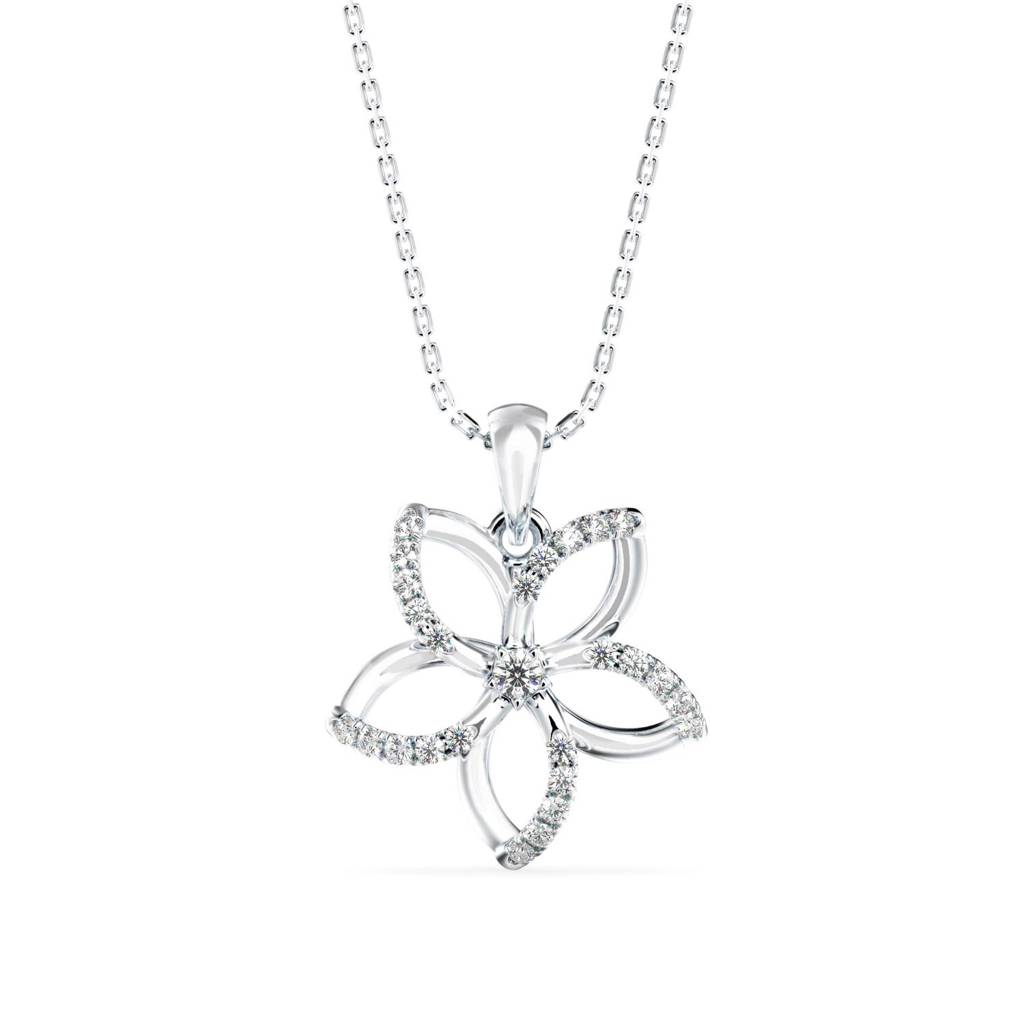 Floral Flourish Diamond Pendant