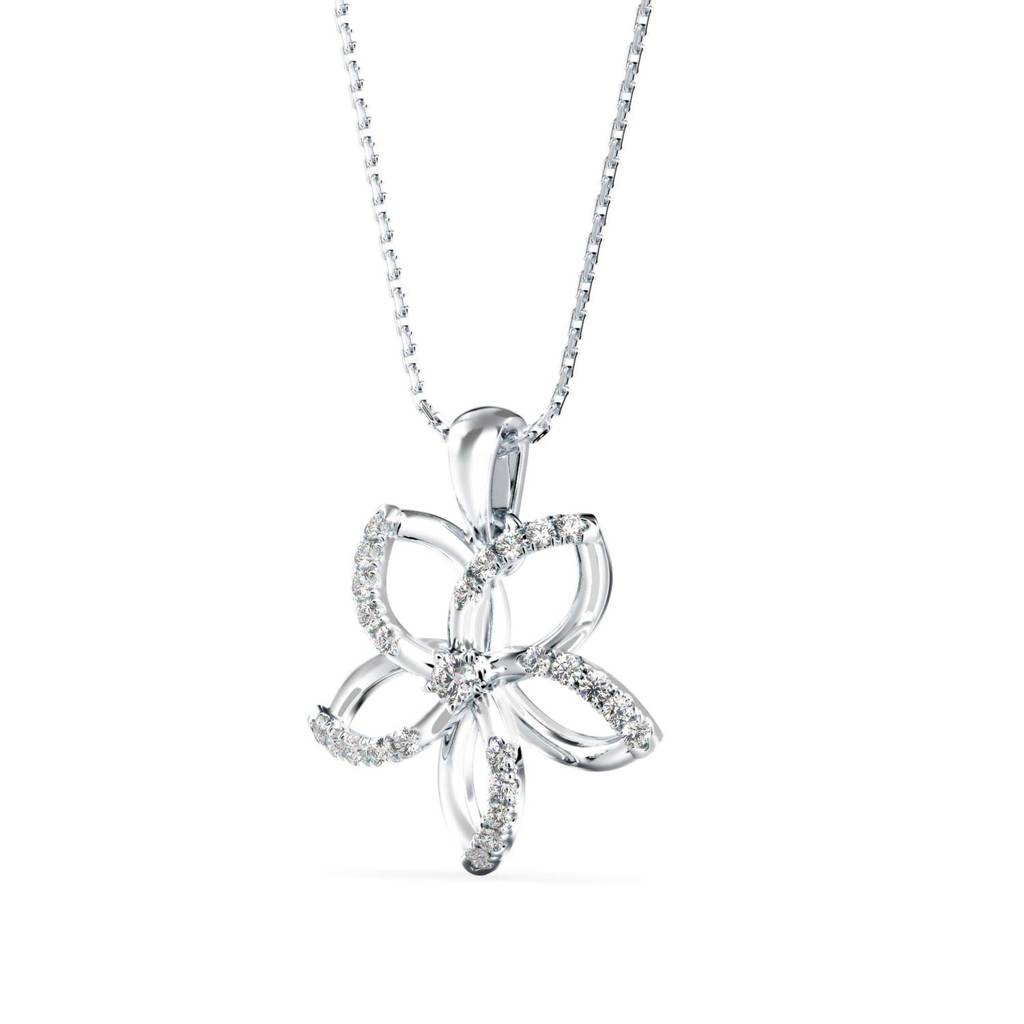 Floral Flourish Diamond Pendant
