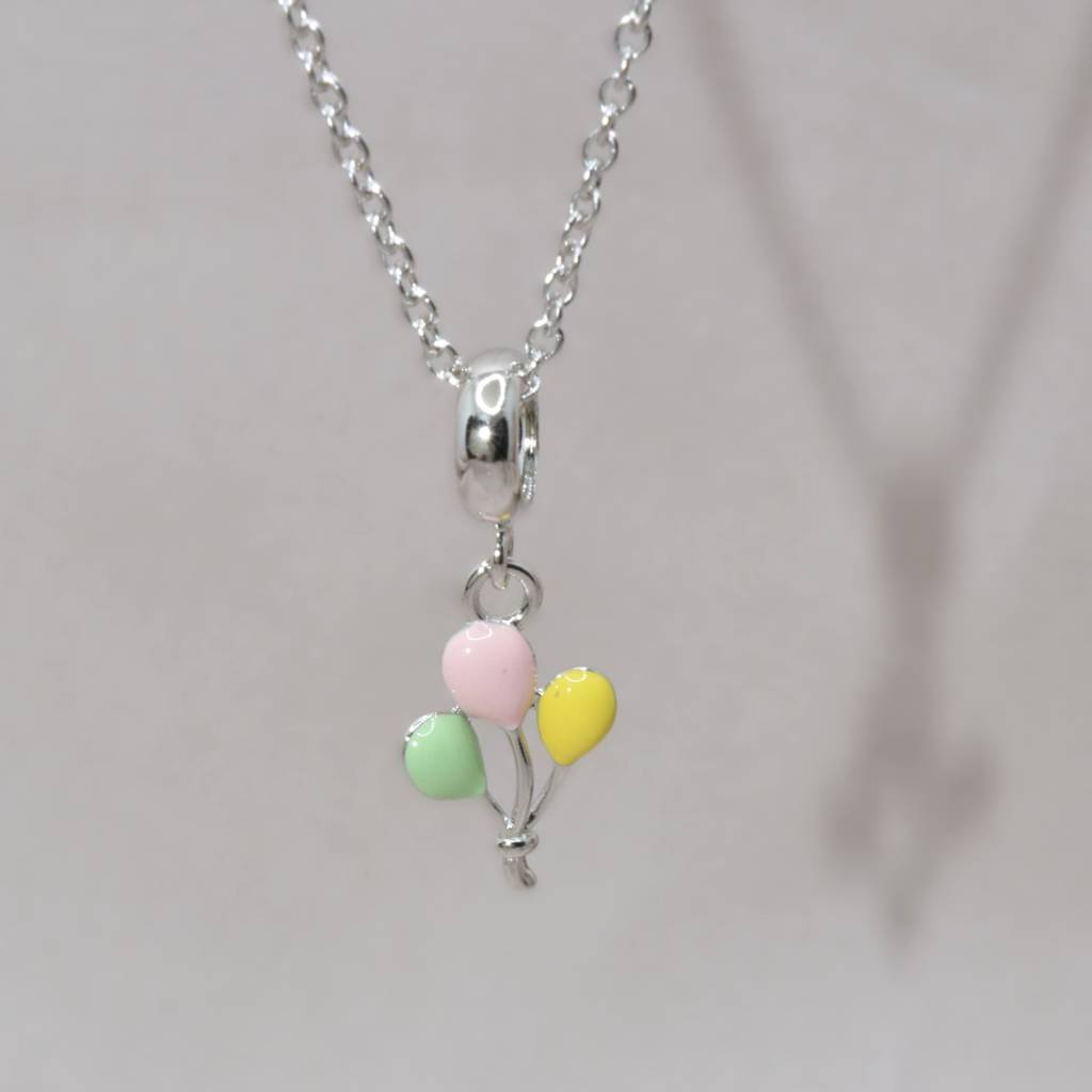 Whimsical Pastel Balloon Necklace Set For Teen In 925 Silver : 1268