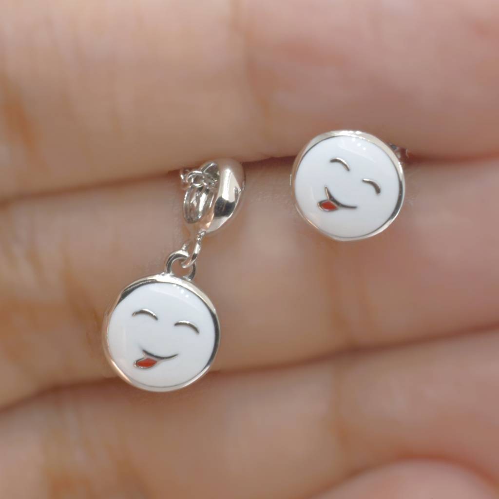 Smiley Face Necklace Set For Kids - 925 Silver Jewelry : 1271