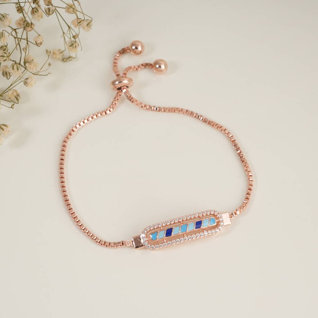 Sleek Meenakari Gold Plated Free Size Bracelet : SJ081