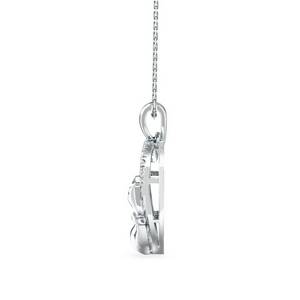 Whiskered Love Cat Diamond Pendant : P592