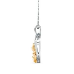 Whiskered Love Cat Diamond Pendant : P592