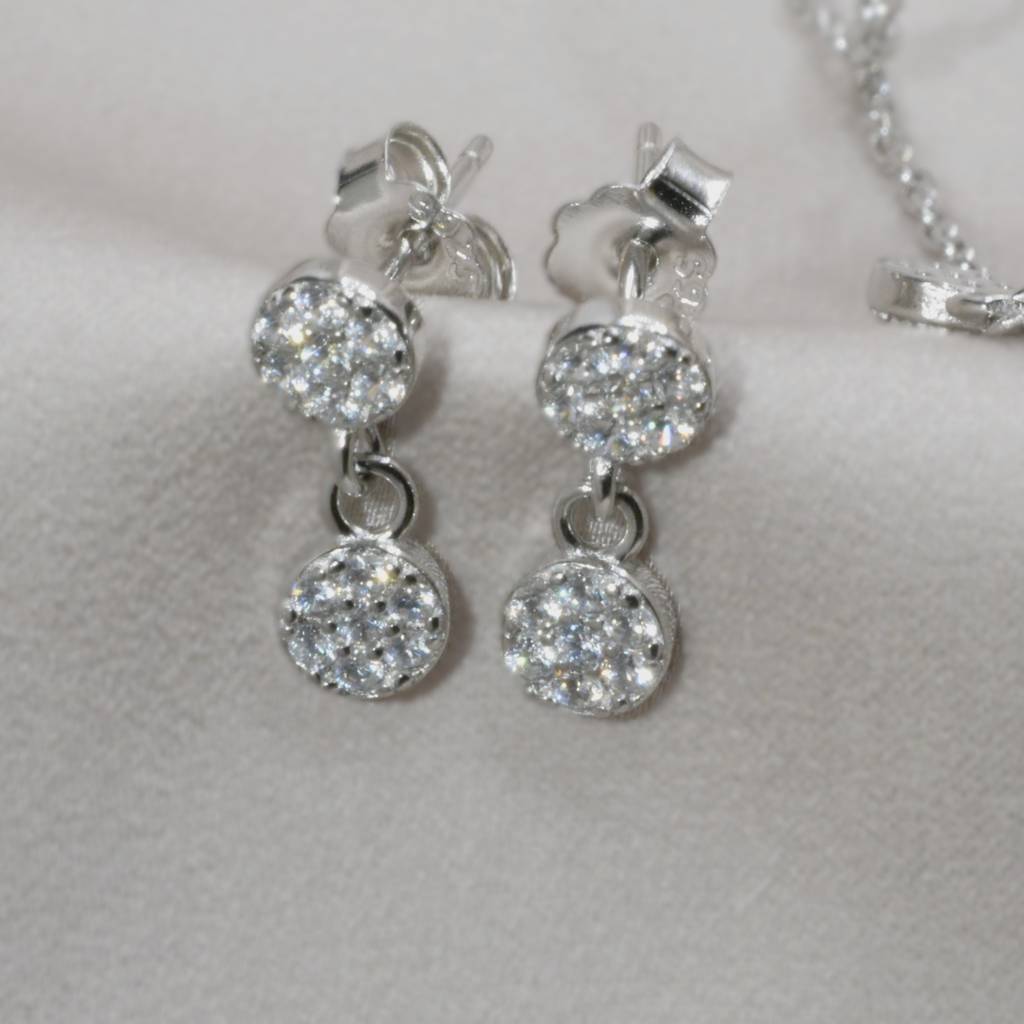 Delicate Polka Dot Necklace Set - 925 Silver Jewelry : 1278