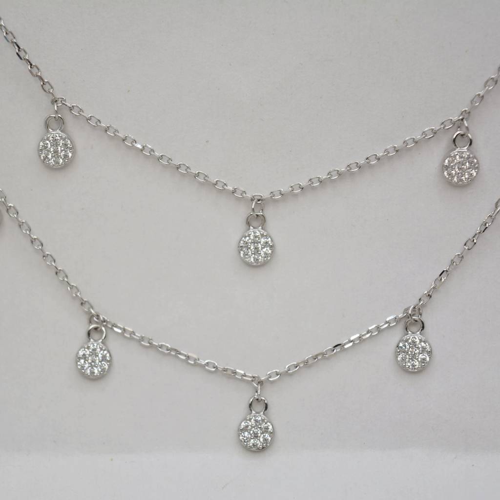 Delicate Polka Dot Necklace Set - 925 Silver Jewelry : 1278