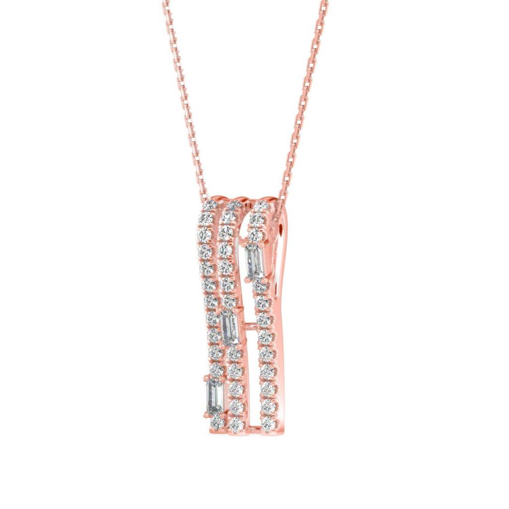 Vertical Bar Diamond Pendant