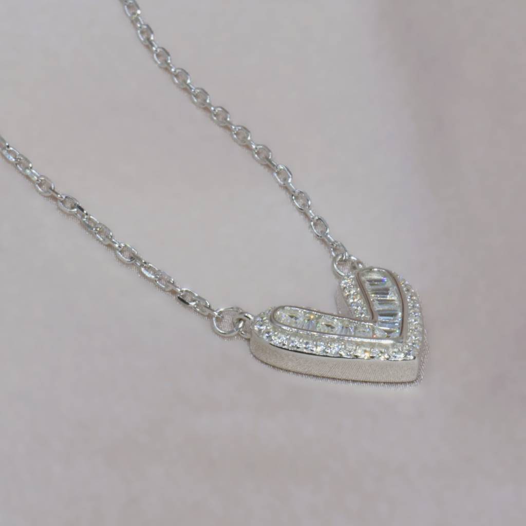 Delicate Heart Necklace For Women - 925 Silver Jewelry : 1283