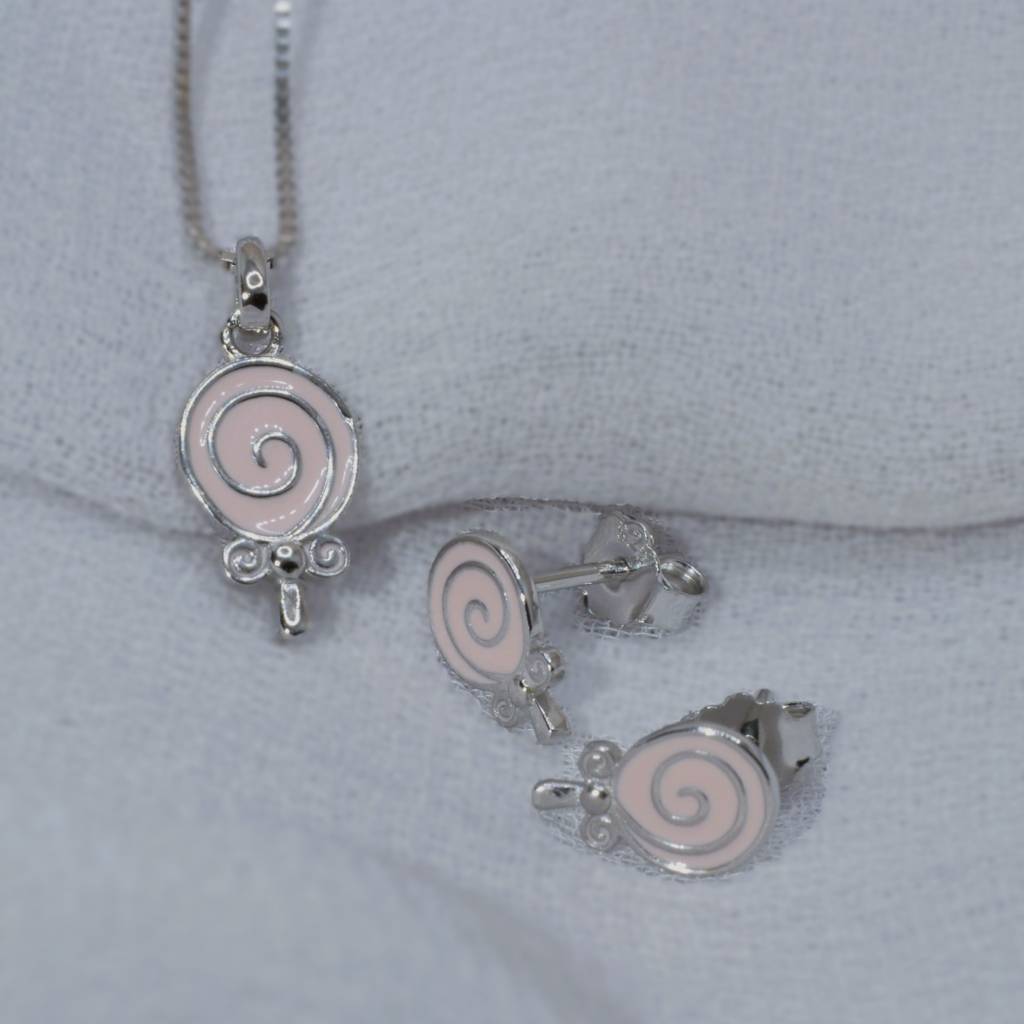 Spiral Necklace Set For Teens - 925 Silver Jewelry : 1284