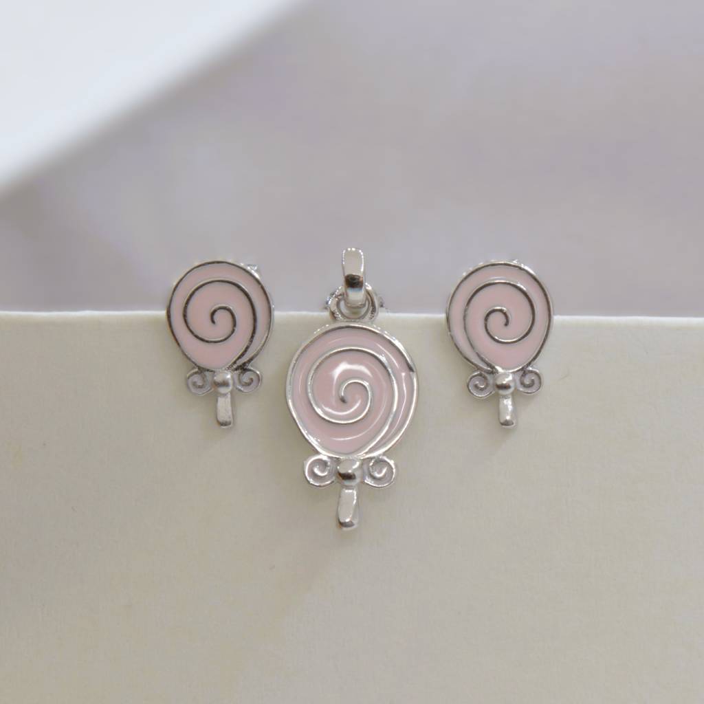 Spiral Necklace Set For Teens - 925 Silver Jewelry : 1284