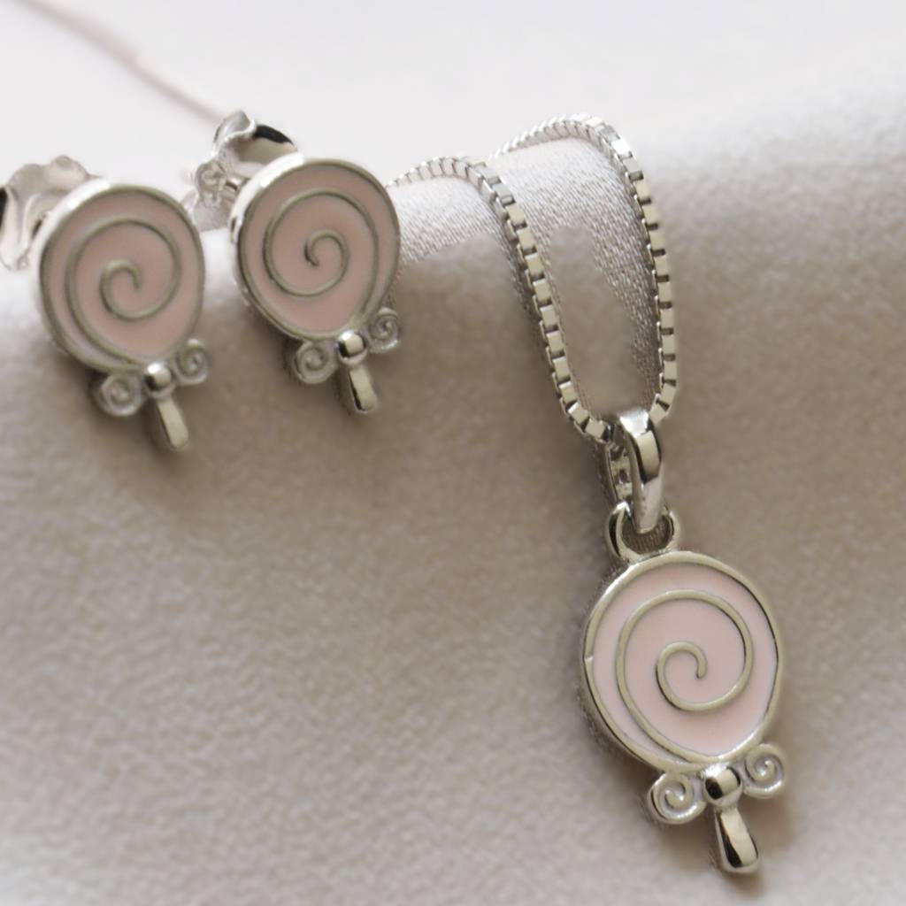 Spiral Necklace Set For Teens - 925 Silver Jewelry : 1284