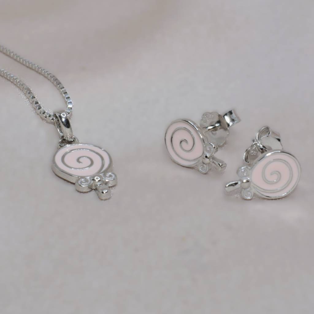 Spiral Necklace Set For Teens - 925 Silver Jewelry : 1284