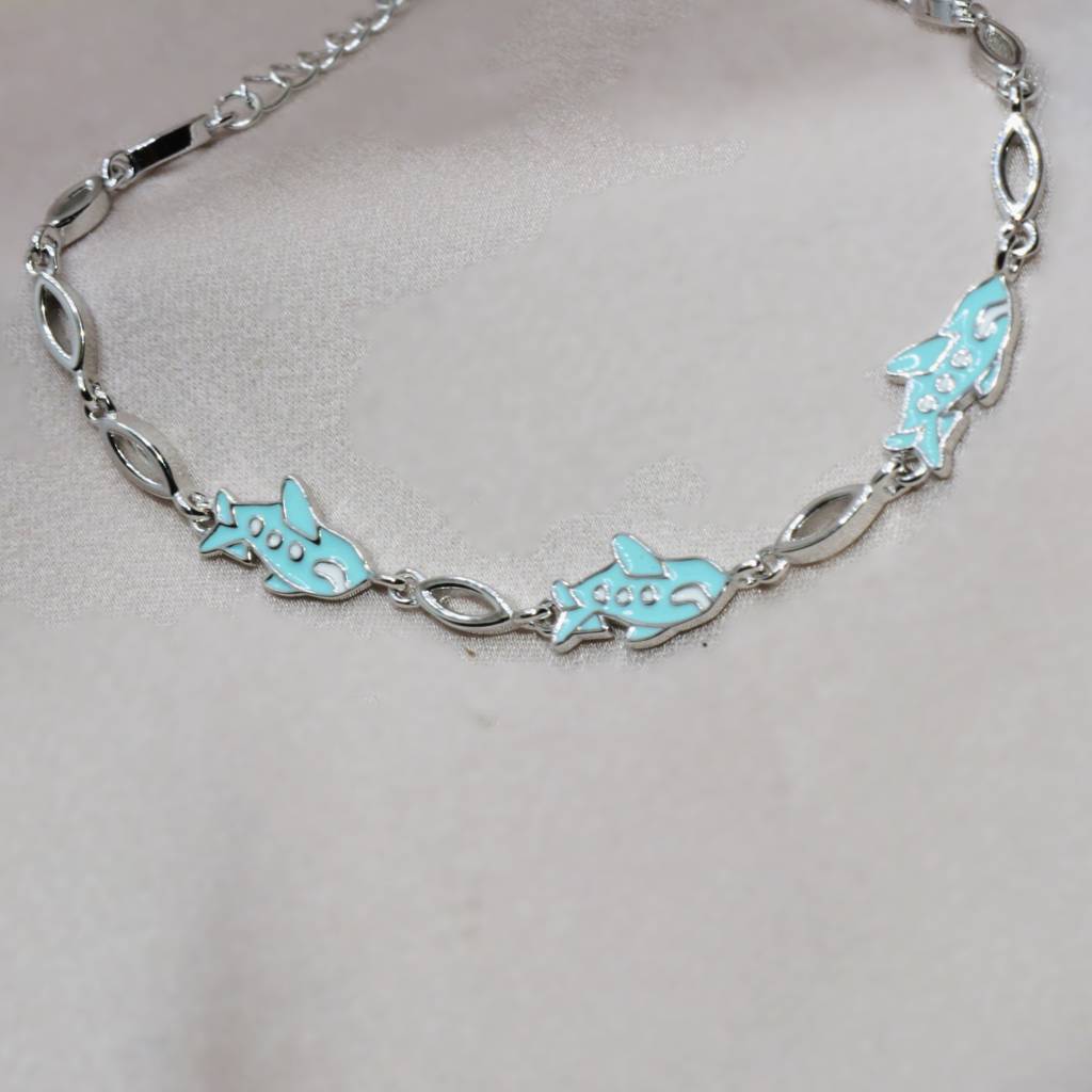 Playful Airplane Charm Bracelet For Teens - 925 Silver Jewelry : 1287