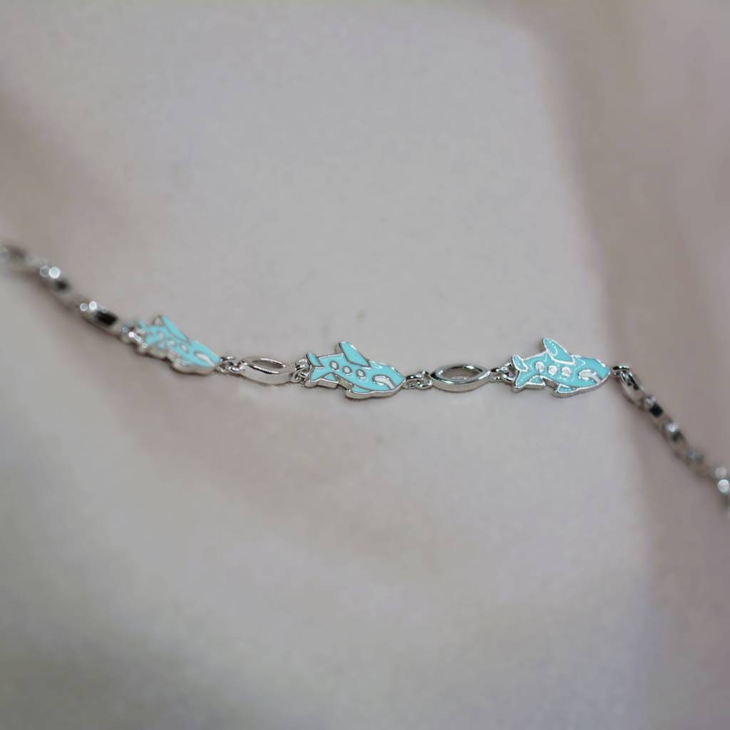 Playful Airplane Charm Bracelet For Teens - 925 Silver Jewelry : 1287
