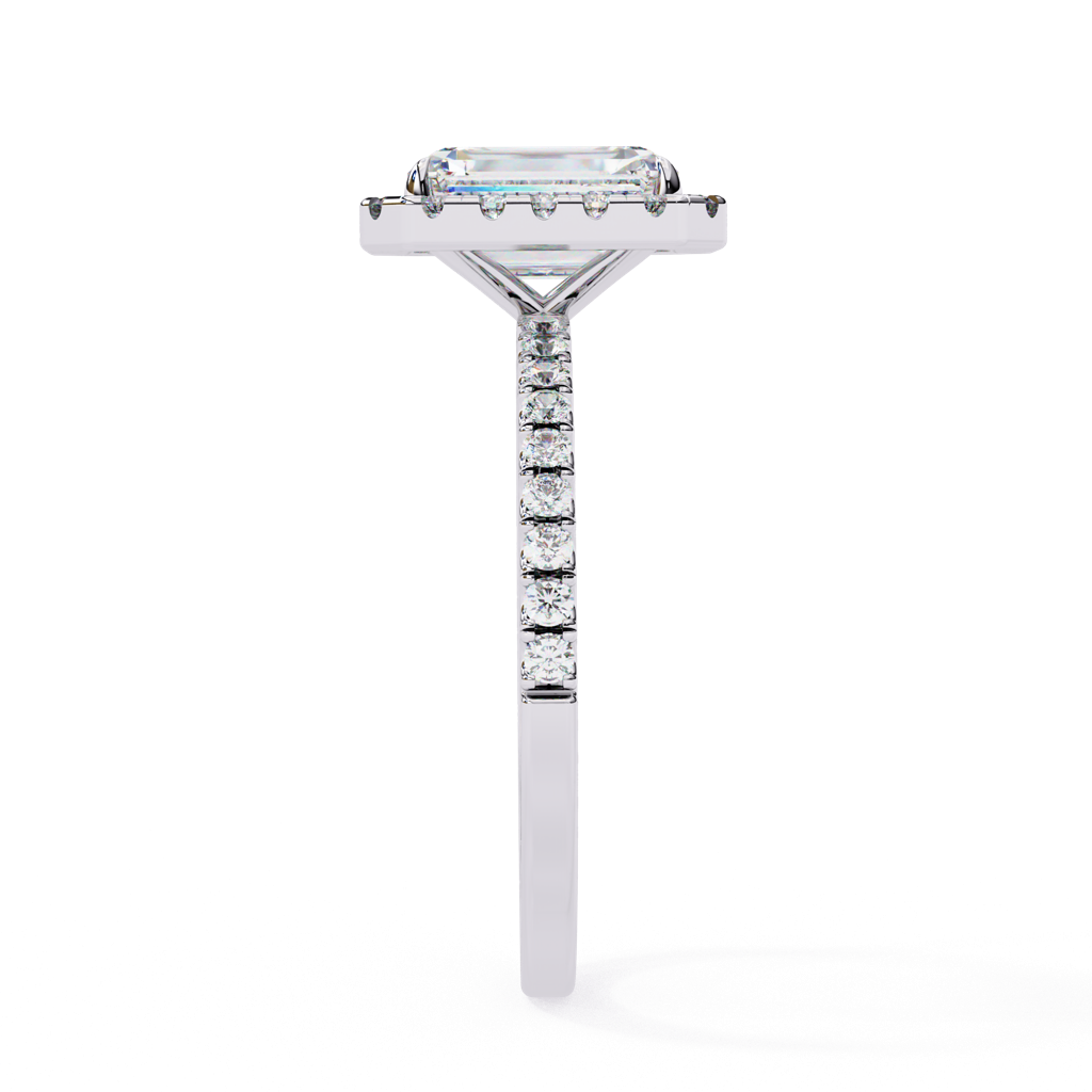 2Ct Radiant Cut Lab Grown Diamond Engagement Ring : ZY-028