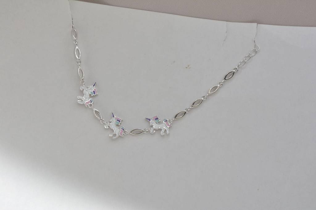 Whimsical Unicorn Charm Bracelet - 925 Silver Jewelry : 1291