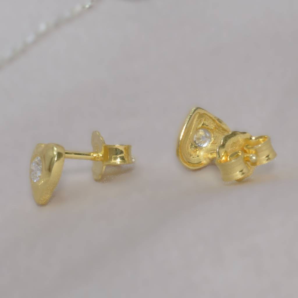 Delicate Golden Heart Necklace Set For Teens - 925 Silver Jewelry : 1292