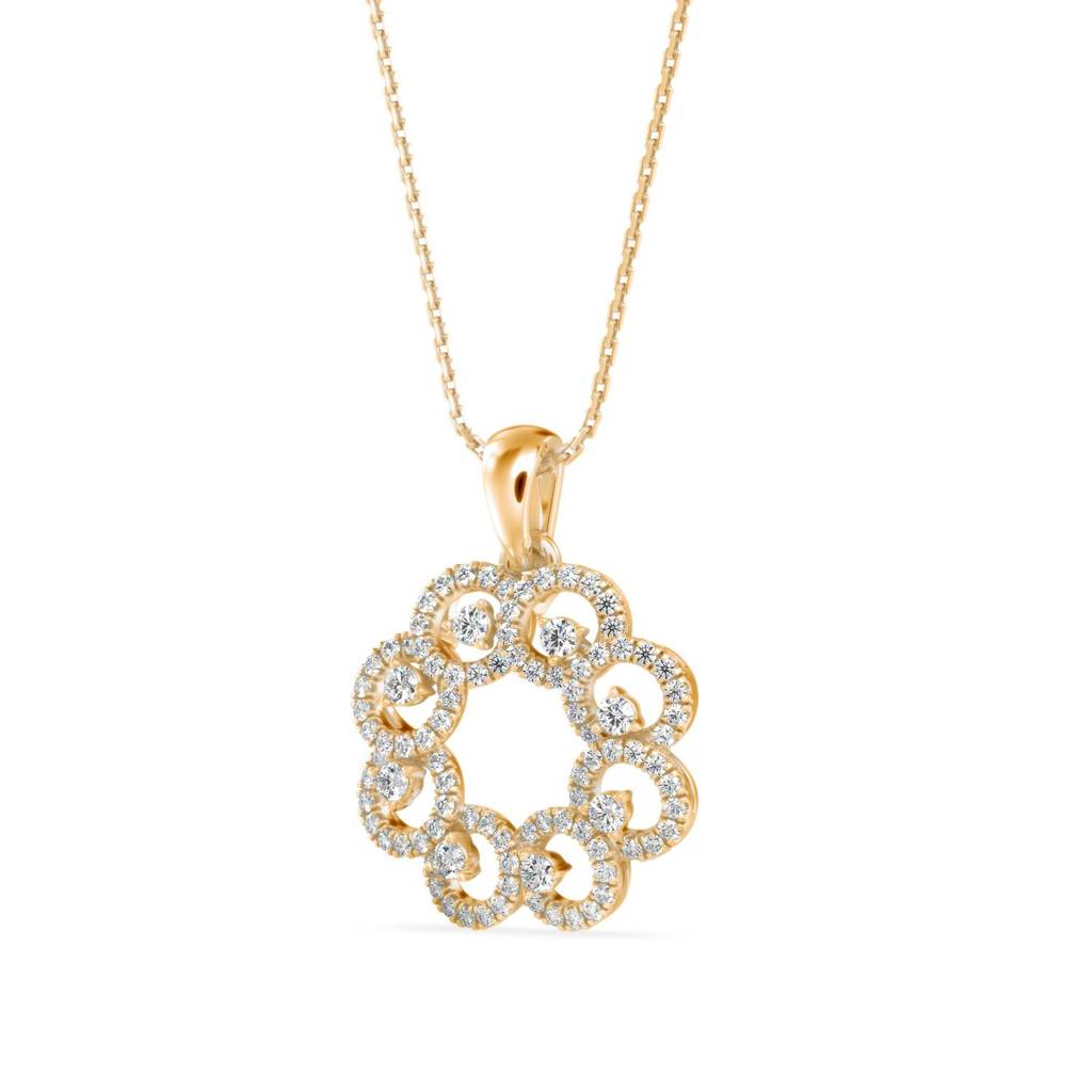 Floral Bloom Diamond Pendant
