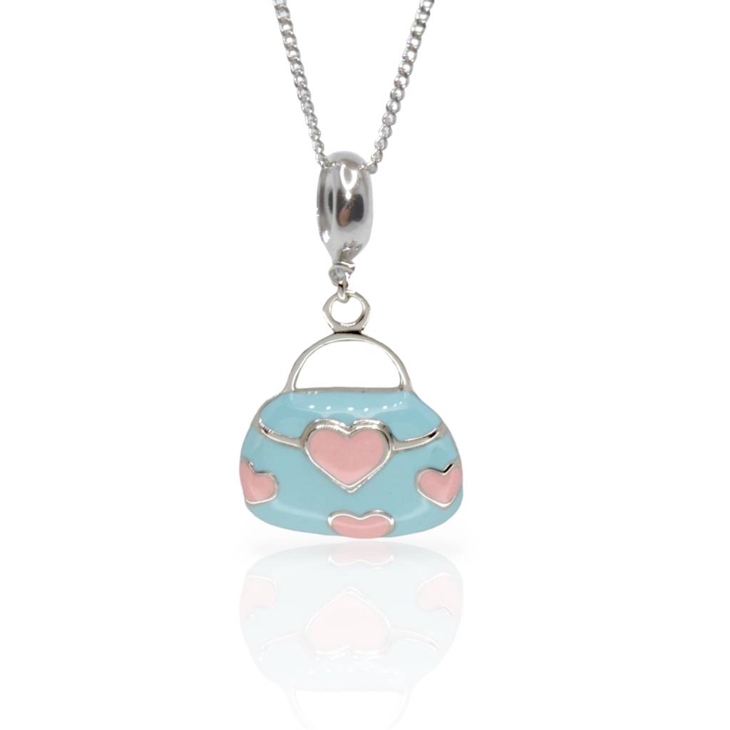 Adorable Handbag Charm Pendant - 925 Silver Jewelry : 1294