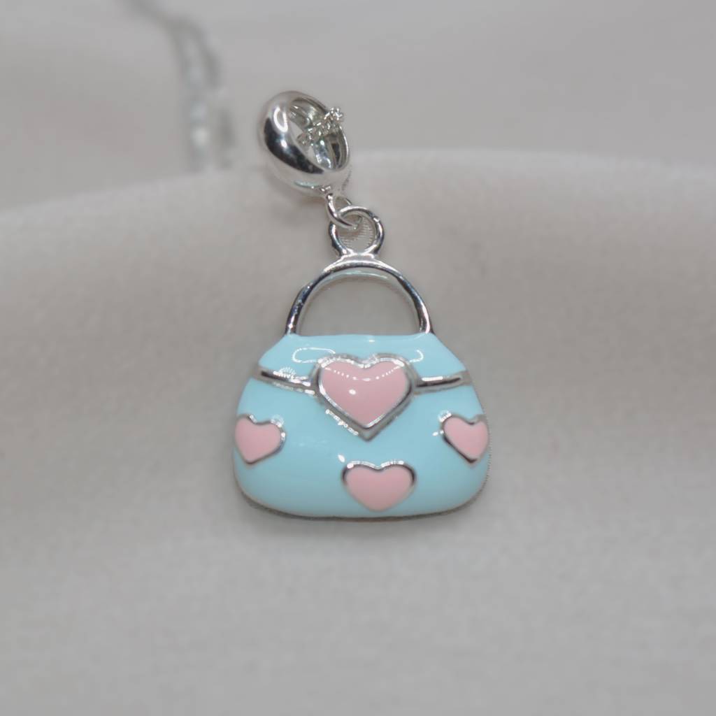 Adorable Handbag Charm Pendant - 925 Silver Jewelry : 1294