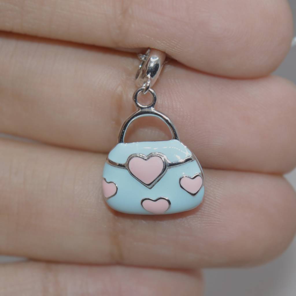 Adorable Handbag Charm Pendant - 925 Silver Jewelry : 1294
