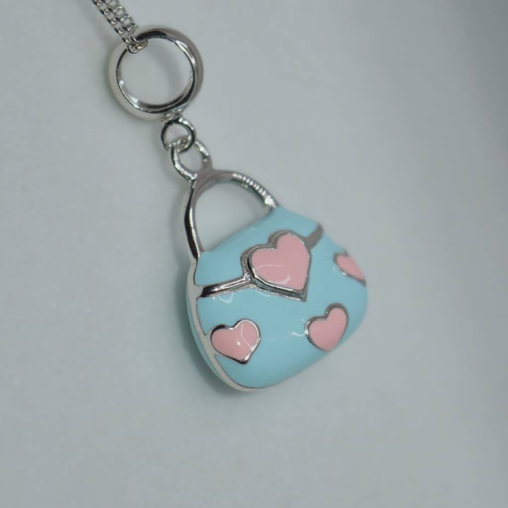Adorable Handbag Charm Pendant - 925 Silver Jewelry : 1294