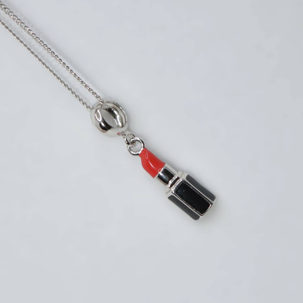 Lipstick Charm Pendant - 925 Silver Jewelry : 1296
